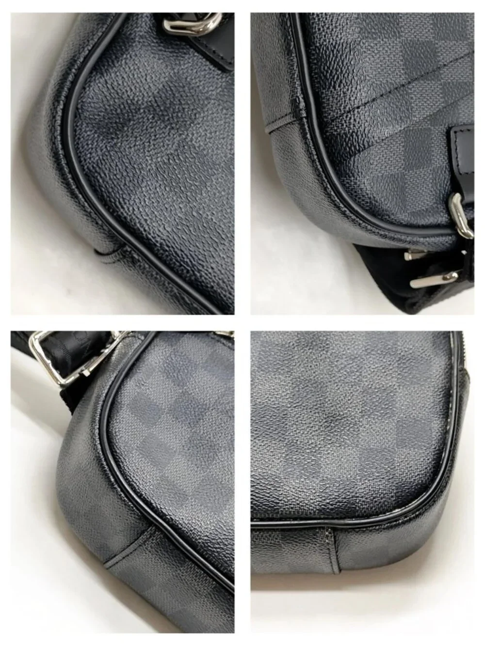 Authentic Louis Vuitton Ambler Damier Graphite Belt Bag Crossbody LV Luxury